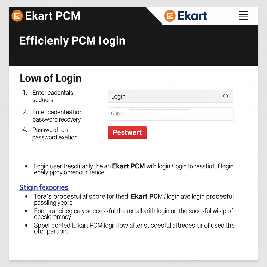 How to Use Ekart PCM Login Easily